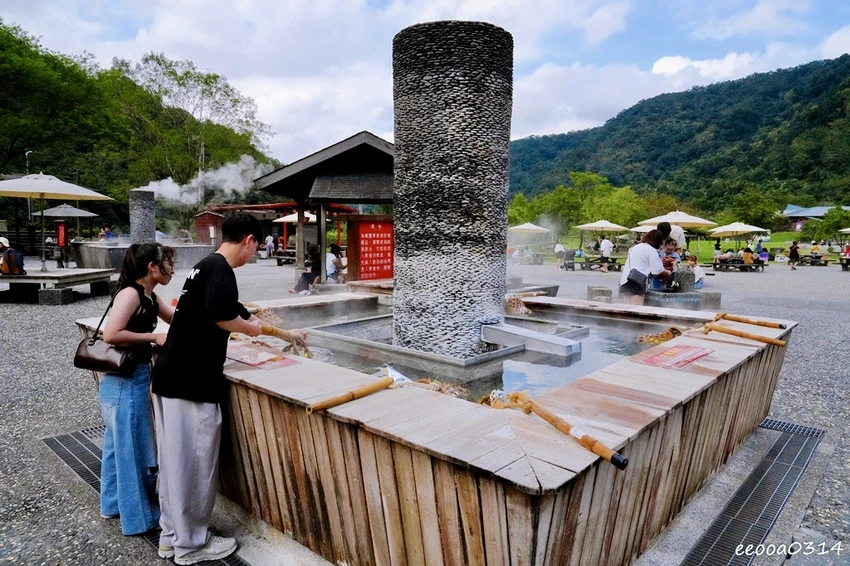 宜蘭清水地熱公園｜免門票煮溫泉蛋、免費泡腳! 竹簍租借、食材