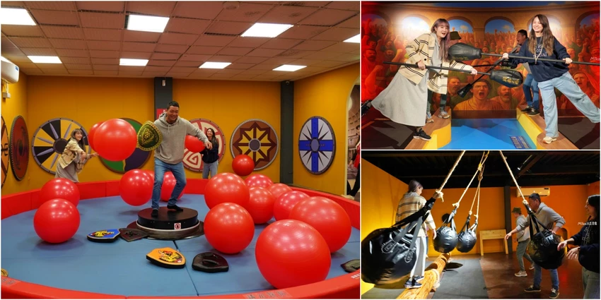 宜蘭員山勇者桂冠王，大人版羅馬競技場，爆笑闖關好拍又好玩。