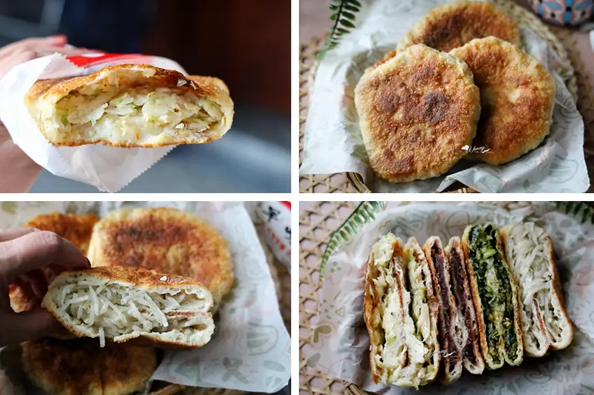 南港老眷村煎餅在地推薦,現桿酥脆蘿蔔絲餅必吃,撒胡椒粉超對味。