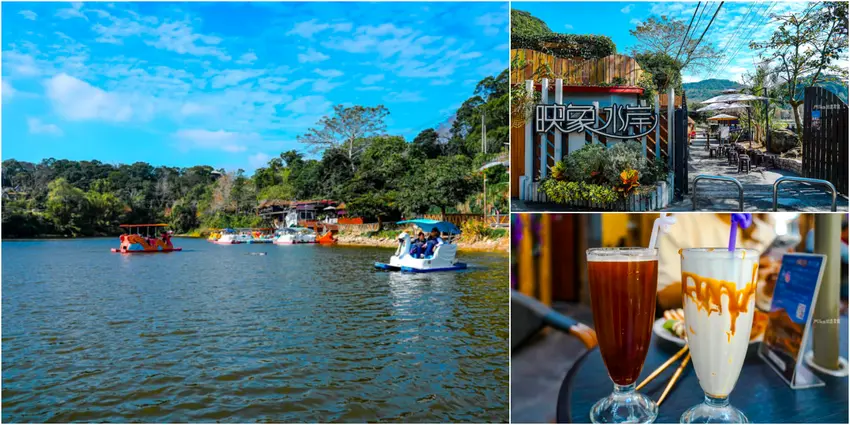 苗栗三義「映象水岸」秘境湖景餐廳，峇里島風情踩天鵝船賞落羽松。