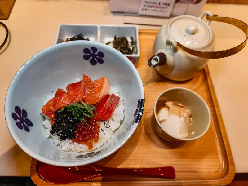京都車站地下街平價美食！柴魚高湯茶泡飯，鮭魚卵親子超暖胃。