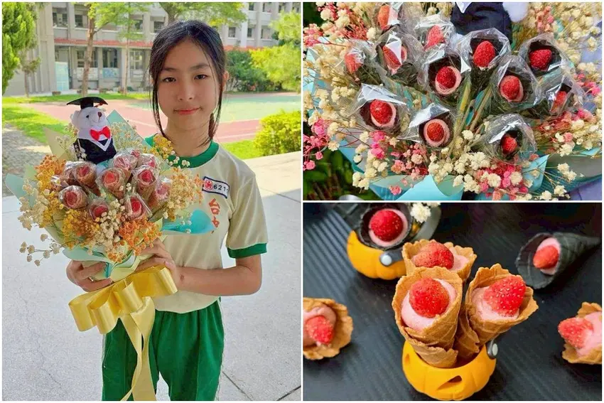 畢業限定開賣！獨創甜筒花束可以吃又好拍，還能和同學一起分享的特別禮物。
