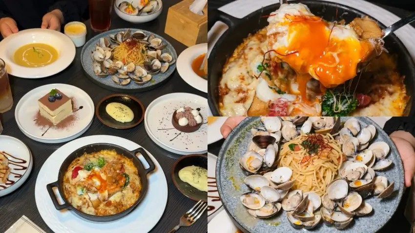 台中實力派創意義式料理「米拉義式餐廳」！爆量級蛤蠣義大利麵吃到爽，平日午間套餐甜鹹四道只要350元。