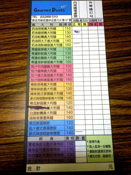 Gourmet Pasta:【台北新莊】輔大周邊校園美食Gourmet Pasta!令人驚艷的義大利麵!