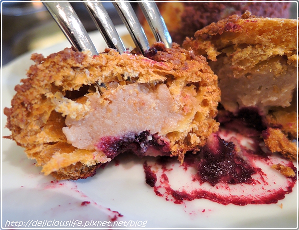 黑醋栗親子泡芙包栗子卡士達4