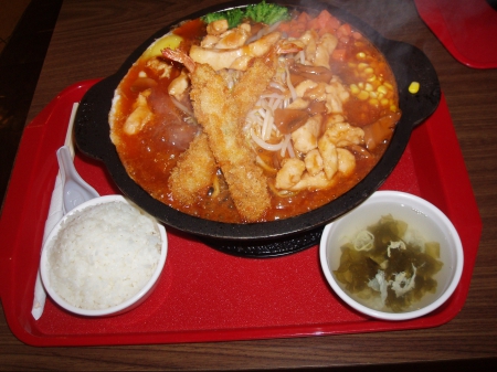 濠誠石板料理專賣店(桃園遠東店)：[炸蝦雞柳]被騙啦!