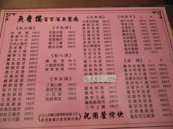 魚香樓客家活魚餐廳:魚香樓活魚四吃