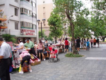 中聖里{跳蚤市場}：跳蚤市場[地方選舉競選總部義賣盆栽]