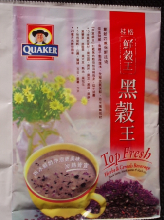 桂格黑穀王：[桂格黑穀王]～我的減肥早餐>挺好喝滴
