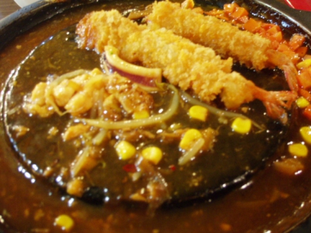 濠誠石板料理專賣店(桃園遠東店)：[炸蝦雞柳]被騙啦!