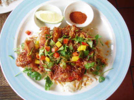 春天農場-春天香草廚房：椒麻雞腿排～拜託再辣一點