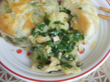 三角窗：彰化知名早點>>韭菜包