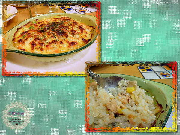 05奶油蘑菇鮭魚焗烤飯$160