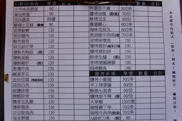 府城騷烤家：[台南]必嚐串燒 薄鹽清爽。獨創醬烤油條必點。宵夜聚餐小酌推薦 府城騷烤家