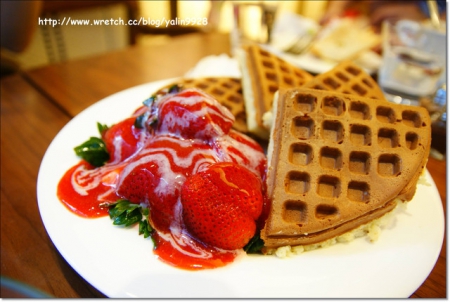 Melange Caf'e 米朗琪咖啡館(二店):「米朗琪」草莓鬆餅~過號重排也要吃到