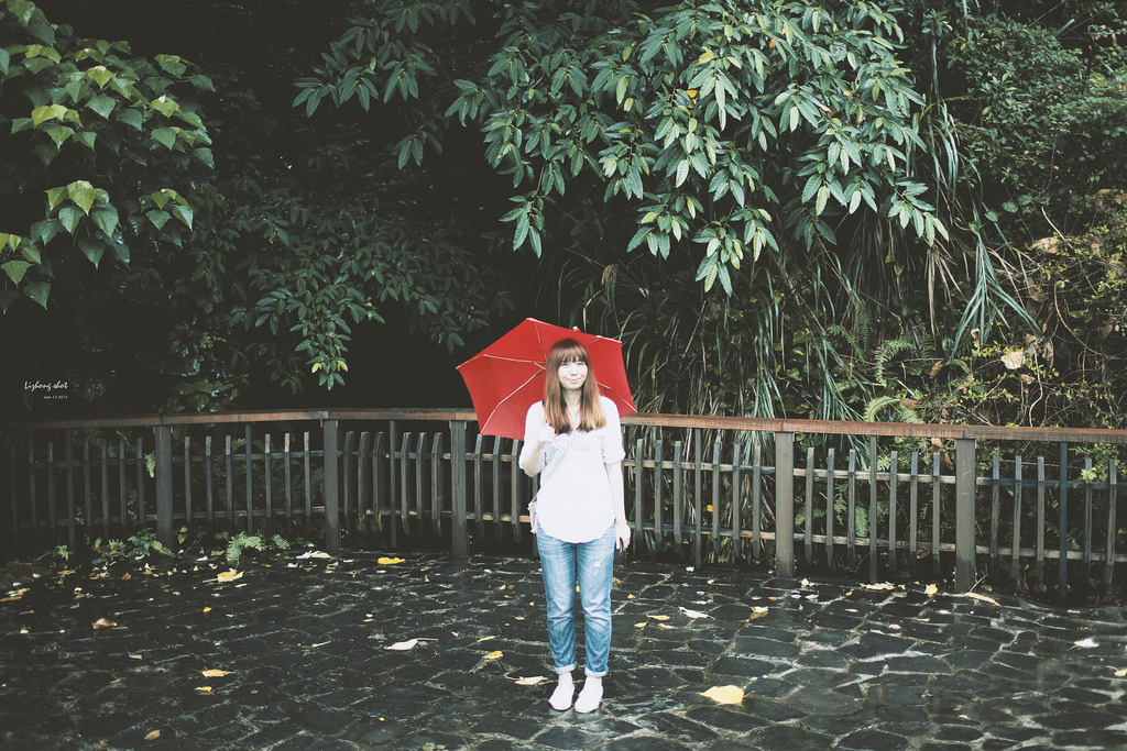 白霧霧的北投地熱谷