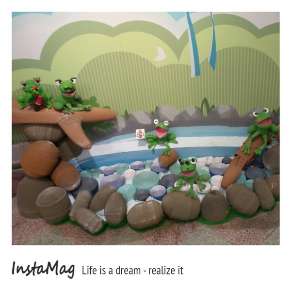 造紙龍手創館：水池裡竟然還有張大樂透圖~造紙龍手創館