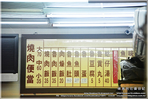 老周燒肉飯：【高雄】三民區。《三民市場》老牌周燒肉飯