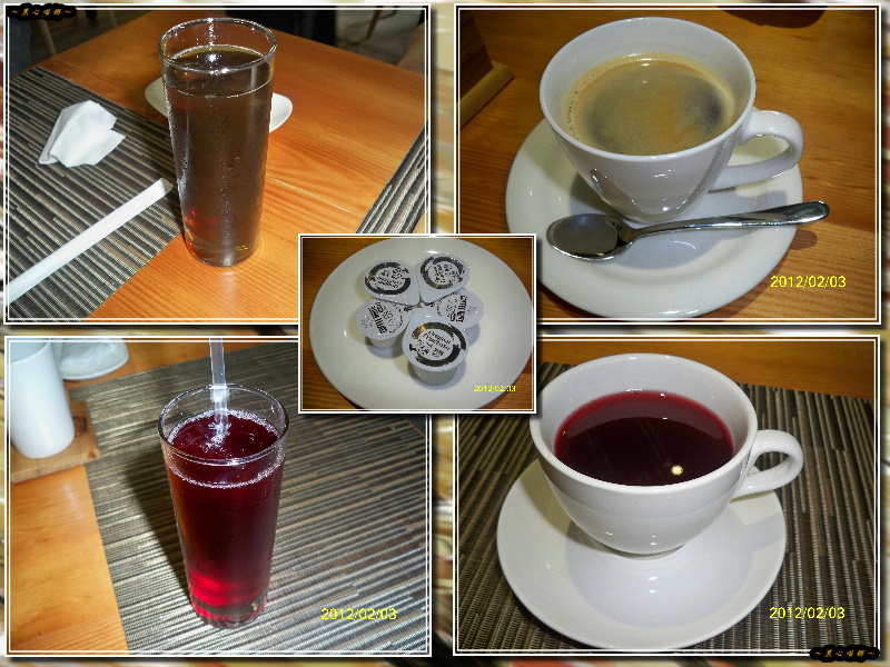 附餐飲料(冰、熱咖啡;冰、熱洛神花茶)