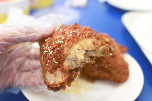 【21世紀烤雞風味館】好梅烤雞-十年汁味,感動好梅-1撕2沾3伴飯新式烤雞吃法
