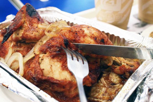 【21世紀烤雞風味館】好梅烤雞-十年汁味,感動好梅-1撕2沾3伴飯新式烤雞吃法