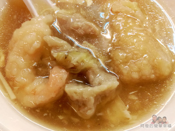 阿國蝦仁羹10-綜合羹是蝦仁羹肉羹土魠魚羹