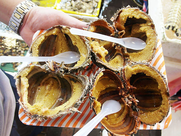 碧砂漁港:【基隆】碧砂漁港。現殺海膽好美味