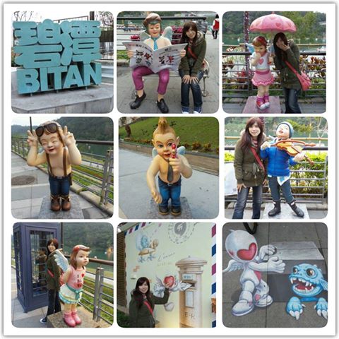 碧潭:充滿異國情調歐式公仔與3D立體彩繪❤讓碧潭變得浪漫了起來❤