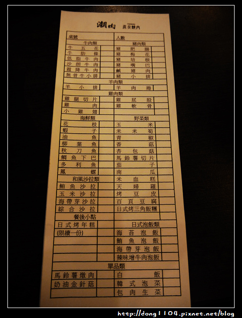 中壢。CHAO-ROU潮肉燒肉。店家幫你烤