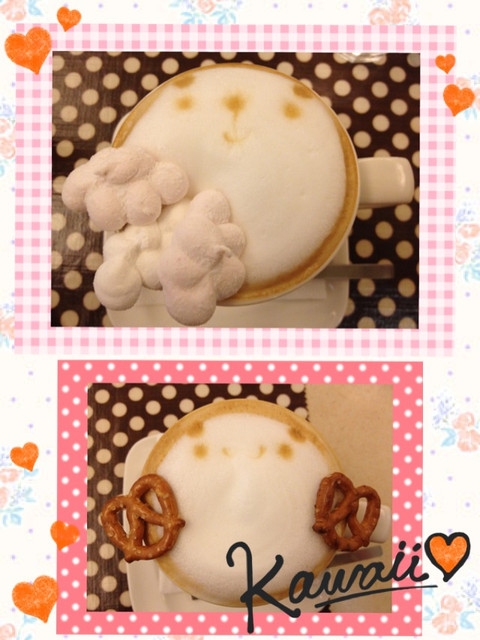 點點咖啡：【食記】oO。。台北　點點咖啡　看膩了咖啡拉花了嘛？！來鄉村田野風的店看看用棉花糖儿就可以讓平凡無奇的咖啡變可愛！。o○。