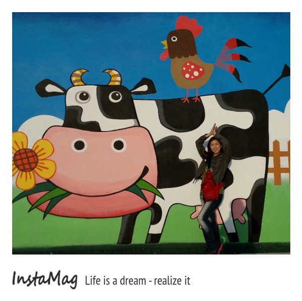 彰化-福寶生態教育園區：【彰化景點】乳牛新樂園彩繪~福寶濕地出海口彩繪牆