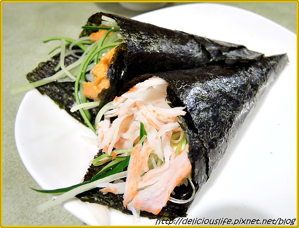 馬糞海膽手卷&蟹肉手卷1