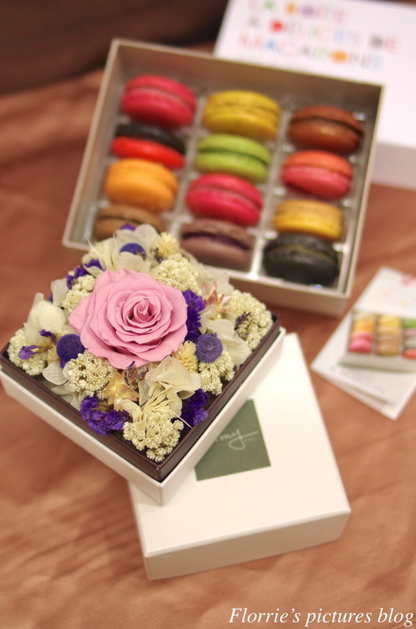 Boite de bijou 珠寶盒法式點心坊：台北大安區美食~珠寶盒法式點心坊boîte de bijou(麗水店)~馬卡龍不凋花禮~漂亮又甜滋滋的情人節禮盒