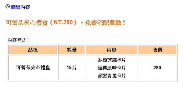 川布集團伴手禮:【口碑券】如萬花筒般的驚奇滋味!可蕾朵夾心