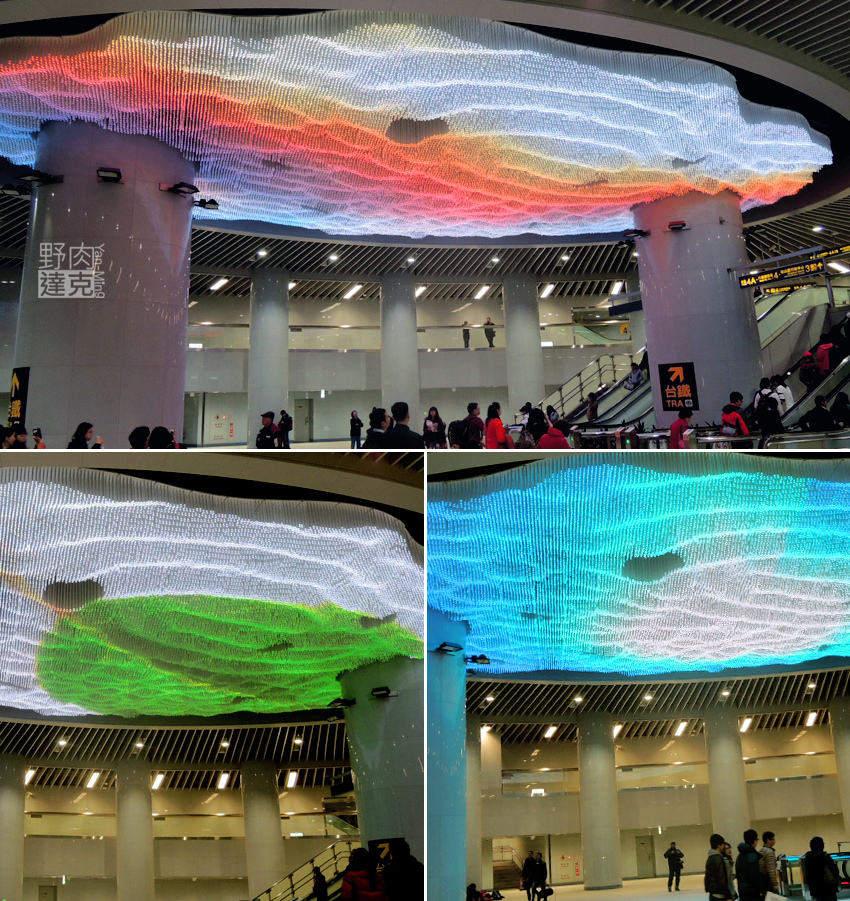 松山捷運站大型的LED公共藝術作品「域見」