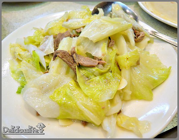 鴨肉絲炒高麗菜