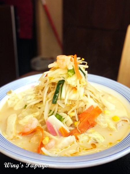 長崎Champon Ringer Hut強棒麵:野菜滿滿。長崎強棒麵Champon Ringer Hut