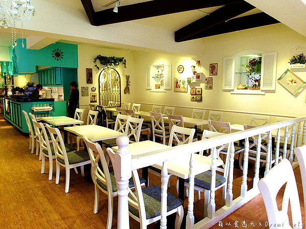 Oyami cafe：《試吃》巷弄中的Tiffany藍，女孩們尖叫吧！【Oyami Cafe】（西門町、鄉村風、咖啡、下午茶、甜點、義大利麵、捷運西門站）