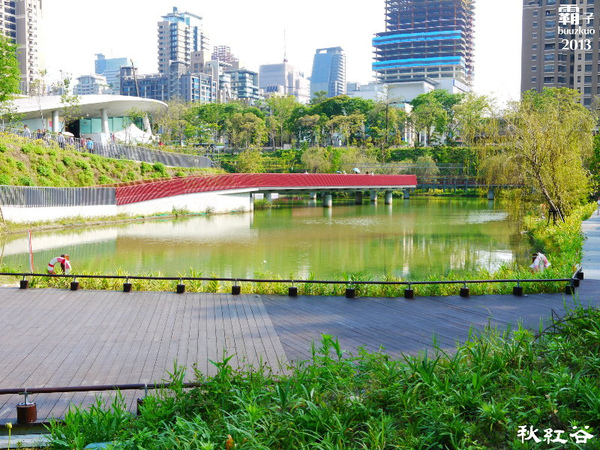 秋紅谷廣場：秋紅谷廣場，台中超夯景點(泰迪熊展出中～2014.01.05)