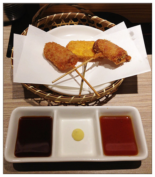 腰內肉+地瓜+培根綠蘆筍_豬排醬汁+柚香美乃滋+蘿蔔泥橘醋