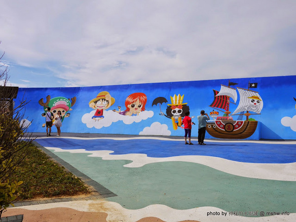 乳牛彩繪村：【景點】彰化Fubow Wetland 福寶濕地-教育生態園區&乳牛彩繪村@福興福寶村 : 海賊王山寨風彩繪, 記得做好防曬喔…