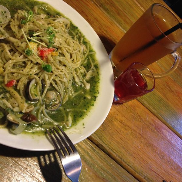 青醬熱那亞塔香蛤蠣義大利麵