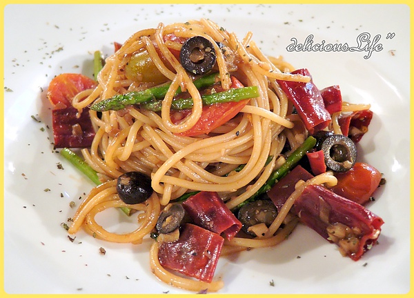 乾辣椒鯷魚義大利麵1