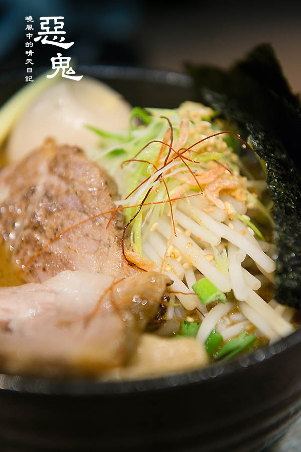 鷹流辛味噌拉麵-惡鬼warugaki：【惡鬼】味噌湯過濃 負擔感爆棚拉麵