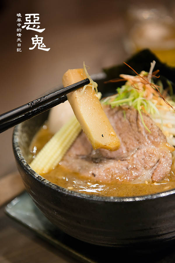 鷹流辛味噌拉麵-惡鬼warugaki：【惡鬼】味噌湯過濃 負擔感爆棚拉麵