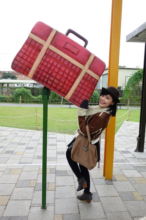 每個幾米行李箱都照了一百張