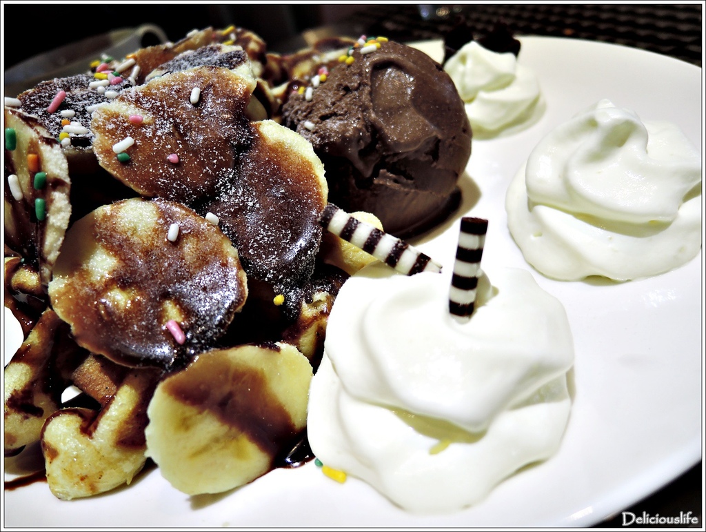 香蕉朱古力鬆餅160+比利時巧克力冰淇淋60-3