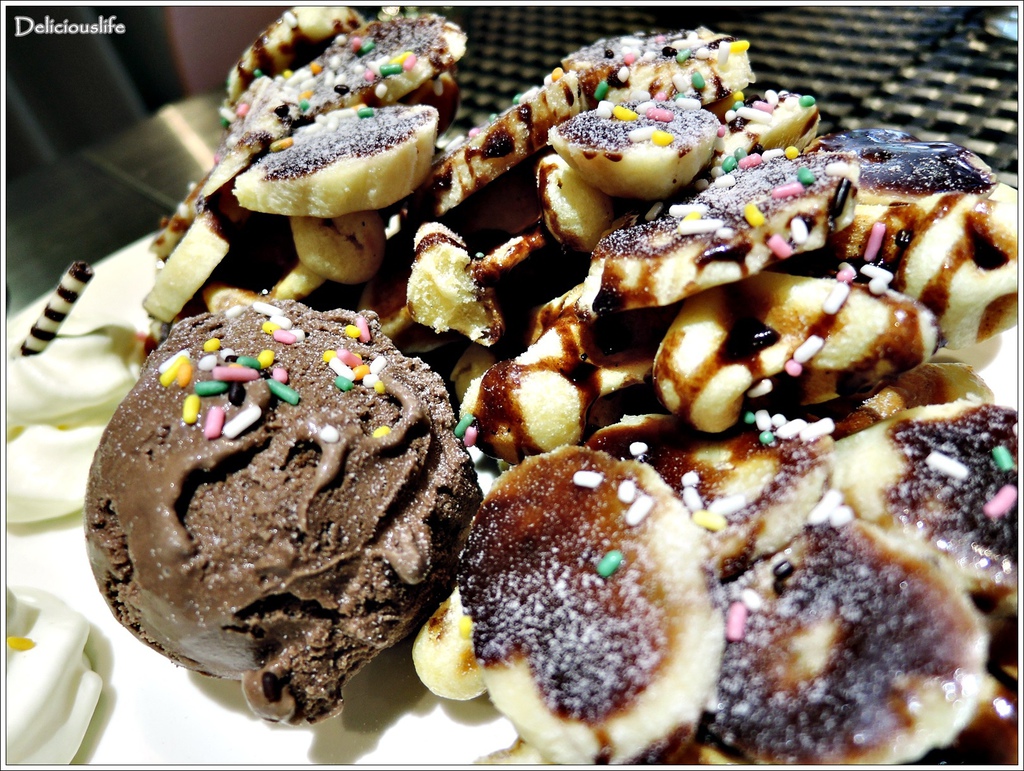 香蕉朱古力鬆餅160+比利時巧克力冰淇淋60-2