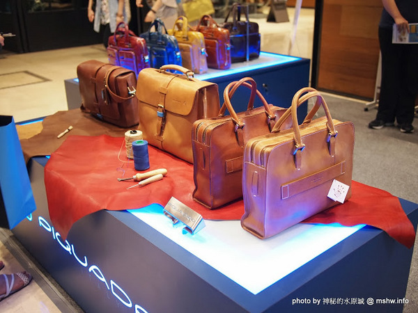 PIQUADRO頂級皮革(誠品信義)：【生活】帥氣紮實的皮件作工! 義大利工匠手工縫製實演 @ 台北信義-誠品信義旗艦店-PIQUADRO頂級皮革