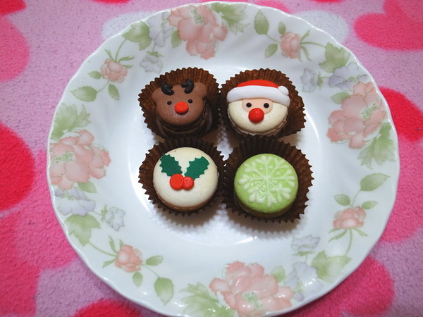 天鵝脖子街:<宅配|試吃>超可愛聖誕馬卡龍#聖誕老人#麋鹿#聖誕紅~天鵝脖子街